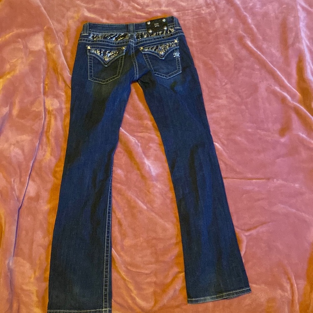 rhinestone miss me jeans